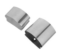 Kisangel Accesorios para Pasamanos de Escaleras de Pvc Plata, Tapas Decorativas Aplicables para Barandillas Exteriores, Paquete de 2 Piezas para Mejoras Modernas