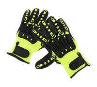 Kisangel Guantes de Protección Antichoque y Anticorte para Trabajo Exterior | Goma y Plástico, Ajuste Cómodo, Color Visible, para Herramientas y Residuos de Jardín, Bricolaje Doméstico