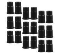 Kisangel Inserto de casquillo para ruedas de muebles, 30 piezas, ABS negro, tamaño 19 * 32 mm, estructura fuerte, para ruedas giratorias y patas de silla