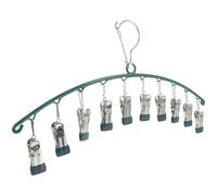 Kisangel Organizador de Perchas múltiples para Sombreros y Calcetines con Recubrimiento de Goma, Clips Antideslizantes y diseño Resistente al Viento, Ideal para Uso en casa y armarios,