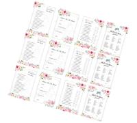 Kisangel Preguntas Diseño Delicado y Elegante Juego de 48 Tarjetas en Papel Resistente para Despedida de Soltera para Fiestas y Eventos