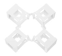 Kisangel Set de 4 soportes para riel DIN, adaptadores para interruptores de botón pulsador de 22 mm, fabricados en plástico blanco con resistencia al desgaste, aptos para oficina y hogar