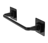 Kisangel Toallero de Pared sin Taladro en Abs Negro para Baño y Cocina, Soporte Práctico para Colgar Toallas y Paños en Cerámica y Vidrio