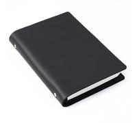 KISSKI·H Olvido Carpeta de 6 anillas A5, cuaderno de escritura de cuero recargable, organizador con papel rayado, funda para bloc de notas de 9 x 6.9 pulgadas, regalos para hombres y mujeres, color