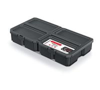 Kistenberg Msx Box - Caja de herramientas con 3 compartimentos extraíbles, 285 x 158 x 57 mm, tapa negra