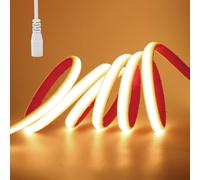 KISUFU 12V Tira LED COB, DC 320 LEDs/M Impermeable IP68 Luz de Neón Flexible Tiras de Luces LED para Fiestas, Mostradores, Estantes, Decoración del Hogar.(Sin adaptadores de alimentación)