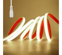 KISUFU 12V Tira LED COB, DC 320 LEDs/M Impermeable IP68 Luz de Neón Flexible Tiras de Luces LED para Fiestas, Mostradores, Estantes, Decoración del Hogar.(Sin adaptadores de alimentación)