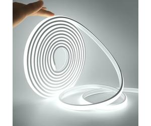 KISUFU Ruban LED Néon, 220V Flexible Néon COB LED Bande Lumineuse, 288 LED/M IP65 Néons Light Strip pour Intérieur Extérieur Décoration DIY, Blanco,12M.