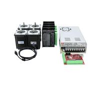 Kit 2.2N 2Nm 3A 23 57x82mm 76mm Motor paso a paso TB6600 DM542 DM556 controlador + controlador de fuente de alimentación 350W(4kit 57HS82,TB6600)