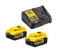 Kit 2 Baterías Xr 18v Li-ion 5,0ah + Cargador Xr 10,8v 14,4v 18v Dewalt