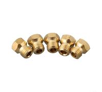 Kit 5 Boquillas Gas Natural para latón para m6 para Cocina Kit | Compatible para g20 20mbar para g25, tamaños 0.73 a 1.35mm, conversión segura para glp a gas natural