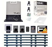 Kit automatización puerta corredera FAAC Delta 2 Kit 740 500 kg + 5 m cremallera