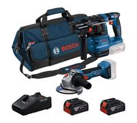 Kit bosch 18v amoladora+martillo+ 2 baterias 4ah+ cargador