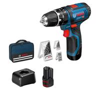 Kit Bosch Professional de 12V, modelo GSB, taladro percutor inalámbrico
