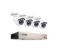 Kit CCTV ZOSI 1080p, DVR de 8 canales con (4) cámaras exteriores de 2 MP, visión nocturna, acceso remoto