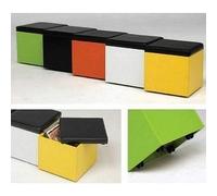 Kit Closet 2020565075 - Puff revistero kubox, verde, 38 x 37 x 37