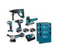 KIT COMBINADO 18V DDF484+DGA513+DHR202+DJV181+DML802 - MDLX5044TJ