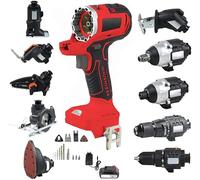 Kit combinado de herramientas eléctricas 10 en 1 sin escobillas con batería de 4.0 Ah, ideal para carpintería y reparación de muebles