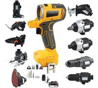 Kit combinado de herramientas eléctricas 10 en 1 sin escobillas con batería de 4.0 Ah, ideal para carpintería y reparación de muebles