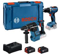 Kit combinado profesional Bosch: GSR 18V-65 + GBH 18V-26 + 2 baterías de 5 Ah + cargador GAL 12V/18V-80 + maletín XL-BOXX