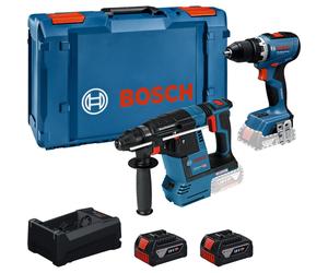 Kit combinado profesional Bosch: GSR 18V-65 + GBH 18V-26 + 2 baterías de 5 Ah + cargador GAL 12V/18V-80 + maletín XL-BOXX