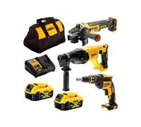 Kit combo dewalt 18v dck304p2 (dch133 + dcg405 + dcf620), 2x5.0ah, tal