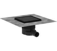 Kit completo de desagüe RainDrain Brilliance de hansgrohe, 150x150, alicatable en la parte posterior, 56251670, Color: negro mate