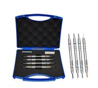 Kit Completo De Probador De Dureza Mohs | Puntas De Prueba De Rayado De 2 A 9 Niveles Con Estuche Para Pruebas De Campo En Concreto, Azulejos, Vidrio, Revestimientos Y Piedra,A