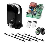 Kit completo Motorline Bravo 500 motor corredera profesional para automatizar puertas y cancelas correderas de hasta 500 kg de peso, con accesorios de calidad profesional 2 mandos y cremallera 4m