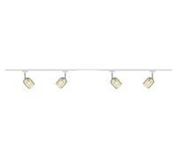 Kit completo Paulmann U-Rail con 4 focos seleccionables, modelo Blossom TecLED, en cromo mate o blanco