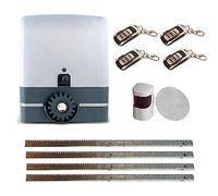 KIT completo profesional Motor puerta corredera SIMPLY para puertas de hasta 600kg.+ cuadro de control con receptor + 4 mandos a distancia + fotocélula espejo + 4 mtrs de cremallera de acero