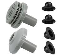 Kit Conexión Piscina 32 mm, Boquilla de Entrada y Filtro de Salida | con Adaptador y Tapones de Pared, Accesorios de Repuesto para Piscinas Elevadas Intex Bestway, Sistema de Filtración