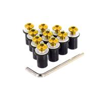 Kit De 10 Pernos Y Tuercas Fijación para Parabrisas Motocicleta para Yamaha MT-07 MT-09 MT 07 MT07 MT09 para Tracer FZ1 FZ6 FZ8(Yellow)
