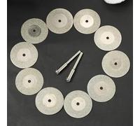 Kit de 12 ruedas de corte de diamante mini, hojas de sierra de 30 mm con vástagos de conexión de 3 mm, compatible con herramientas giratorias estilo Dremel, para piedra, vidrio, cerámica, taller de