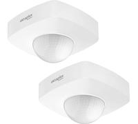 Kit de 2 detectores de movimiento para techo, 360 grados, marca Tim, sensor de presencia para montaje en superficie, alcance de 10 metros, detector de movimiento para interior y exterior, grado de pro