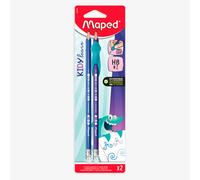Kit de 2 lápices HB con guía adaptadora para mejorar el agarre Maped Kidy Learn