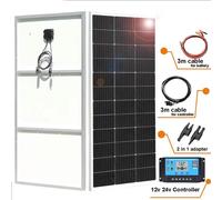 Kit de 2 paneles solares de 320W - Silicio monocristalino - Marco de aluminio - 12V y 24V
