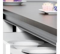 Kit de 2 perfiles superiores gola para muebles de cocina, longitud 2,35m, con accesorios, aluminio, pintado blanco