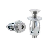Kit de 20/30/50 tornillos y tuercas remachables for forma de pétalo, expansión de metal, panel de matrícula, abrazadera, gato de seguridad, tuercas M4, M5, M6, M8(Flat Head (Silver),M5x18(20Pcs))