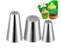 Kit de 3 piezas para repostería de acero inoxidable | Consejos de glaseado para decoración para panadería, boda, cumpleaños, vacaciones, fiesta, relleno de crema de galletas