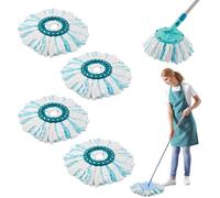Kit de 4 cabezales de repuesto para la mopa de discos Leifheit Clean Twist Micro Multicolor Medium