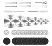 Kit de 44 ruedas de corte YGCQFH para herramientas giratorias Dremel, mini cortador de hojas de sierra circulares HSS, discos de corte de resina, ruedas de corte de diamante 545 para cortar madera,