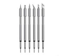 Kit de 6 puntas de soldador de acero inoxidable con gancho curvado puntiagudo y puntas de herradura para necesidades de soldadura
