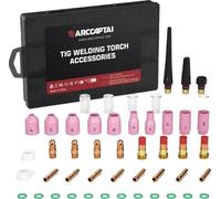 Kit de accesorios para soldadura ARCCAPTAIN TIG, 49 piezas, fabricado en cobre puro, modelo AR-TA001