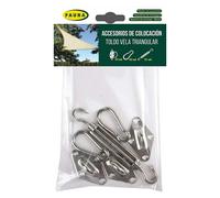Kit de accesorios para toldo vela (Plateado, 6 pzs., Específico para: Toldo vela triangular)
