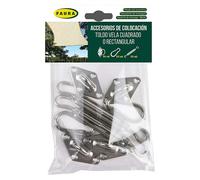 Kit de accesorios para toldo vela (Plateado, 8 pzs., Específico para: Toldo vela cuadrado/rectangular)