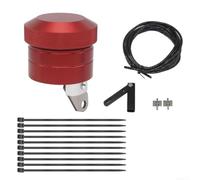 Kit de aceite de cadena de motocicleta Herramienta lubricadora manual de aleación de aluminio para cadenas de anillo en X de junta tórica Sistema de mantenimiento todoterreno Negro Rojo Azul (rojo)