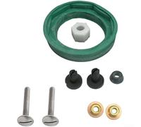 Kit de acoplamiento cerrado para reparación de tanque de inodoro: arandela de goma y juego de juntas de perno compatible con 12 x 12 x 3 cm (sin llave)
