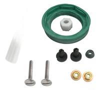 Kit de acoplamiento cerrado para reparación de tanque de inodoro: arandela de goma y juego de juntas de perno compatible con 12 x 12 x 3 cm (con una llave)
