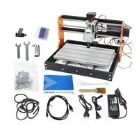 Kit de actualización CNC 3018 Plus, marco de metal de aleación de aluminio, motor paso a paso Nema17 de 42 pasos, solo máquina, con láser de 10W, 220V